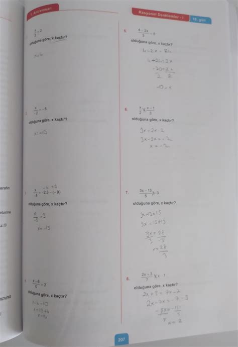 Antrenmanlarla matematik çözümleri 1